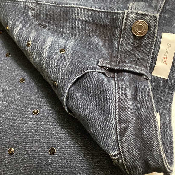 Rhinestoned Skinnygirl Jeans High-Rise Straight Ankle -Size 26/2 - Picture 12 of 12